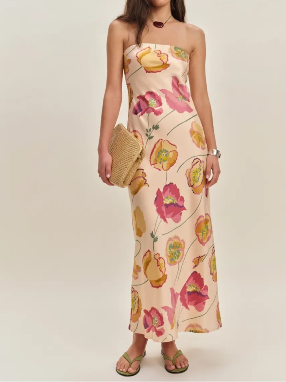 Reformation NWT Joana Silk Dress Viviana Floral Size Medium